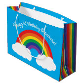 Grand Sac Cadeau Fête d'anniversaire Rainbow (Dos Angle)