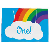 Grand Sac Cadeau Fête d'anniversaire Rainbow (Dos)