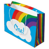 Grand Sac Cadeau Fête d'anniversaire Rainbow (Dos Angle)