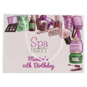 Grand Sac Cadeau Fête d'anniversaire spa de beauté (Dos)