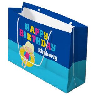 Grand Sac Cadeau Fête de billard Fille Anniversaire Cute Custom