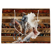 Grand Sac Cadeau Fête de cow-boy cool Western Country (Devant)