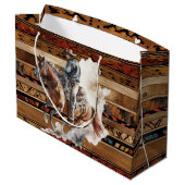 Grand Sac Cadeau Fête de cow-boy cool Western Country (Dos Angle)