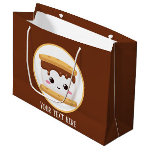 Grand Sac Cadeau fête de la nourriture de mignon s'more
