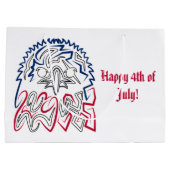 Grand Sac Cadeau Fête de l'Indépendance Aigle américain (Dos)