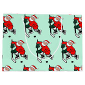 Grand Sac Cadeau Fête de Noël de Hockey (Dos)