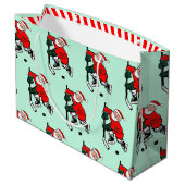 Grand Sac Cadeau Fête de Noël de Hockey (Dos Angle)