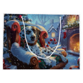 Grand Sac Cadeau Fête de Noël des Chiens de Dalmatie (Dos)