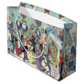 Grand Sac Cadeau Fête de Noël du chat, Louis Wain (Dos Angle)