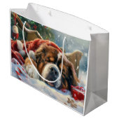 Grand Sac Cadeau Fête de Noël du chien Mastiff Tibétain (Dos Angle)