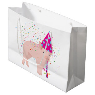 Grand Sac Cadeau Fête de porc - Animaux ayant une fête