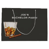 Grand Sac Cadeau Fête d'enterrement de vie de garçon drôle (Dos)