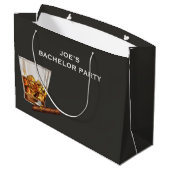 Grand Sac Cadeau Fête d'enterrement de vie de garçon drôle (Dos Angle)