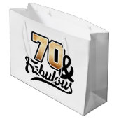 Grand Sac Cadeau Fête des dames 70e anniversaire (Dos Angle)