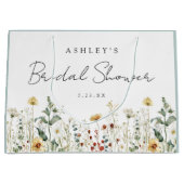 Grand Sac Cadeau Fête des mariées Fleur sauvage d'été (Devant)