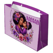 Grand Sac Cadeau Fête des mères afro-américaines (Dos Angle)