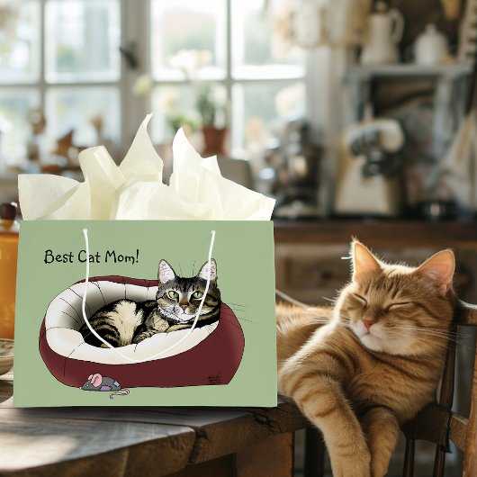 Grand Sac Cadeau Fête des mères de chat