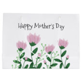 Grand Sac Cadeau Fête des Mères Rose Floral (Dos)