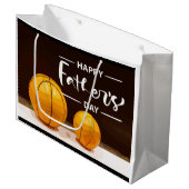 Grand Sac Cadeau Fête des pères au basket papa noir  (Devant Angle)