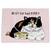 Grand Sac Cadeau Fête des pères Calico Cat (Devant)