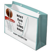 Grand Sac Cadeau Fête des pères de basket papa (Devant Angle)