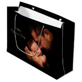 Grand Sac Cadeau Fête des pères heureuse (Devant Angle)