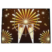 Grand Sac Cadeau Fête du Champagne et du Feu d'artifice (Devant)