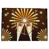 Grand Sac Cadeau Fête du Champagne et du Feu d'artifice (Dos)