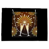 Grand Sac Cadeau Fête du Champagne et du Feu d'artifice (Dos)