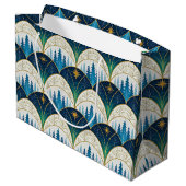Grand Sac Cadeau Fête forestière Art Déco céleste (Dos Angle)