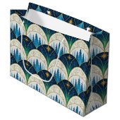 Grand Sac Cadeau Fête forestière Art Déco céleste (Devant Angle)