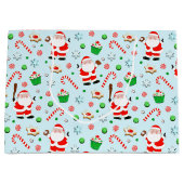 Grand Sac Cadeau Fêtes de Noël de baseball (Devant)