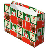 Grand Sac Cadeau Fêtes de Noël de basket-ball (Dos Angle)