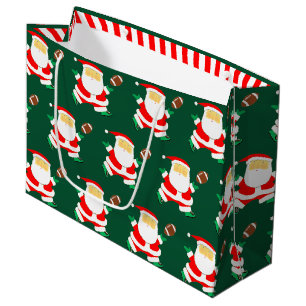 Grand Sac Cadeau Fêtes de Noël de football