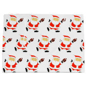 Grand Sac Cadeau Fêtes de Noël de football (Devant)