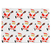 Grand Sac Cadeau Fêtes de Noël de football (Dos)