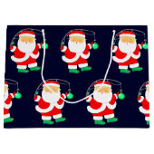 Grand Sac Cadeau Fêtes de Noël de la pêche (Devant)