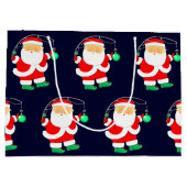 Grand Sac Cadeau Fêtes de Noël de la pêche (Dos)