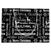 Grand Sac Cadeau Fêtes de Noël, motif de Noël (Dos)