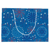 Grand Sac Cadeau Feu d'artifice du 4 juillet (Dos)