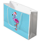 Grand Sac Cadeau Feu de Christmas (Devant Angle)