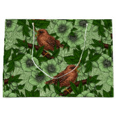 Grand Sac Cadeau Feu et hellebore, vert clair (Devant)