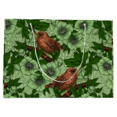 Grand Sac Cadeau Feu et hellebore, vert clair (Dos)