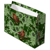 Grand Sac Cadeau Feu et hellebore, vert clair (Devant Angle)