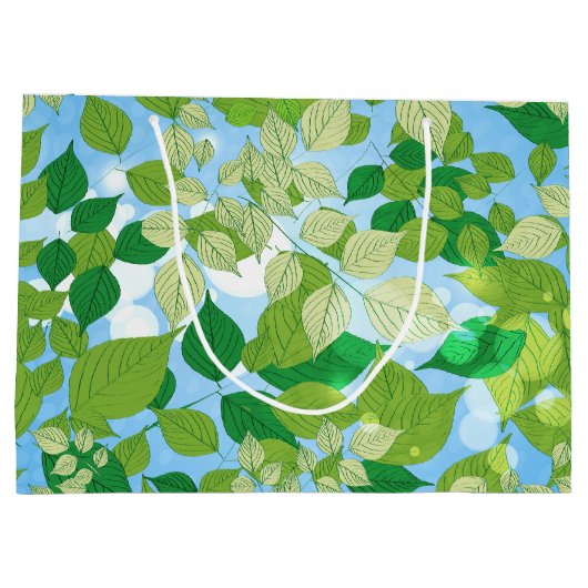 Grand Sac Cadeau Feuille (Dos)