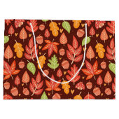 Grand Sac Cadeau Feuilles automnales (Dos)