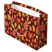 Grand Sac Cadeau Feuilles automnales (Dos Angle)