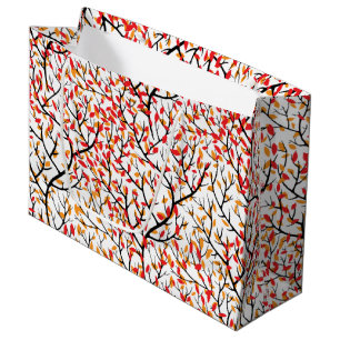 Grand Sac Cadeau Feuilles d'automne