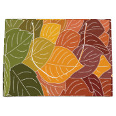 Grand Sac Cadeau Feuilles d'automne (Devant)