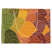 Grand Sac Cadeau Feuilles d'automne (Dos)